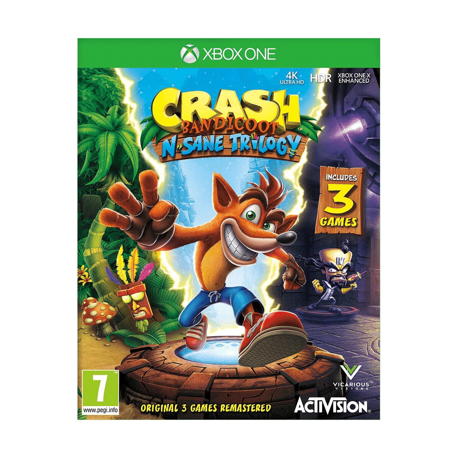Crash Bandicoot N. Sane Trilogy – predný obal hry pre Xbox One