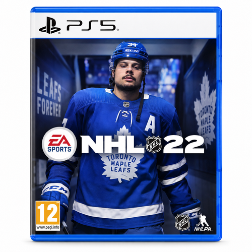 EA Sports NHL 22 pre PS5 – ilustračný obal hry spredu na bielom pozadí