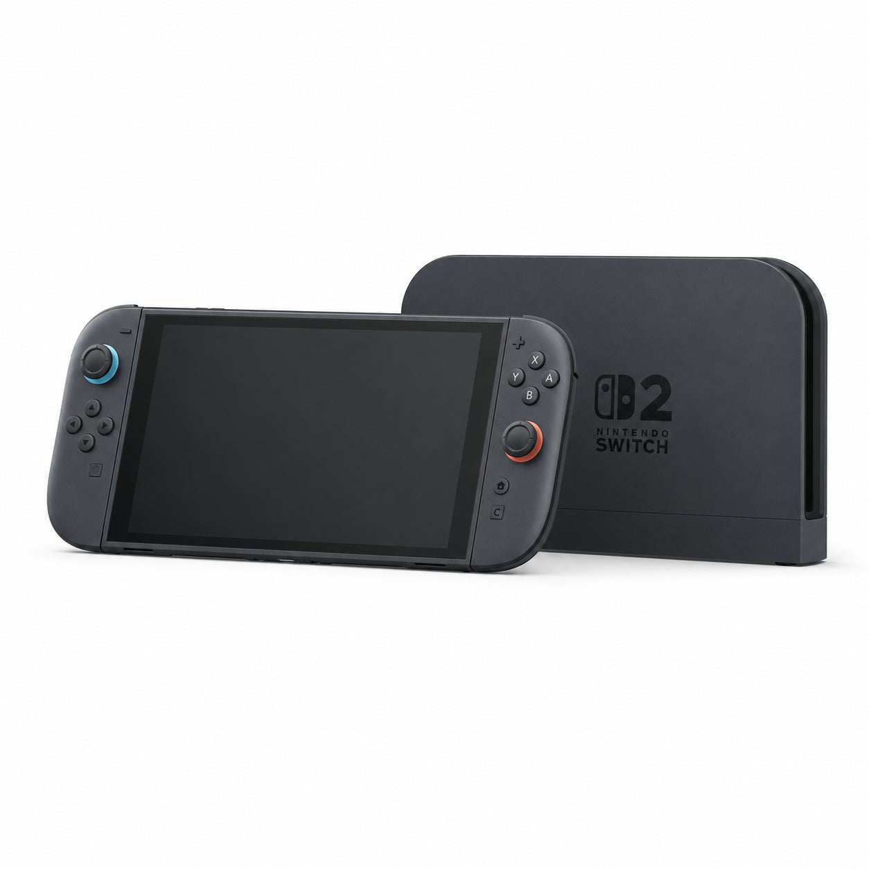 Nintendo Switch 2 — pohľad spredu s ovládačom