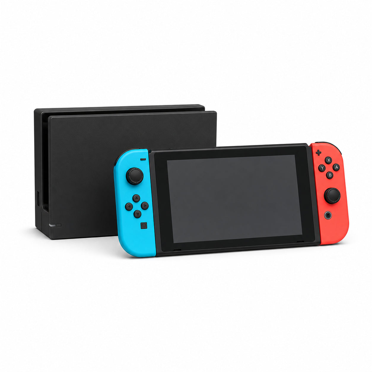 Nintendo Switch (model V2) — pohľad spredu s ovládačom