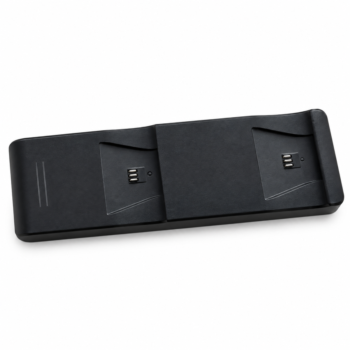 PDP Dual Ultra Slim pre Xbox — čierna dvojitá nabíjacia základňa na bielom pozadí