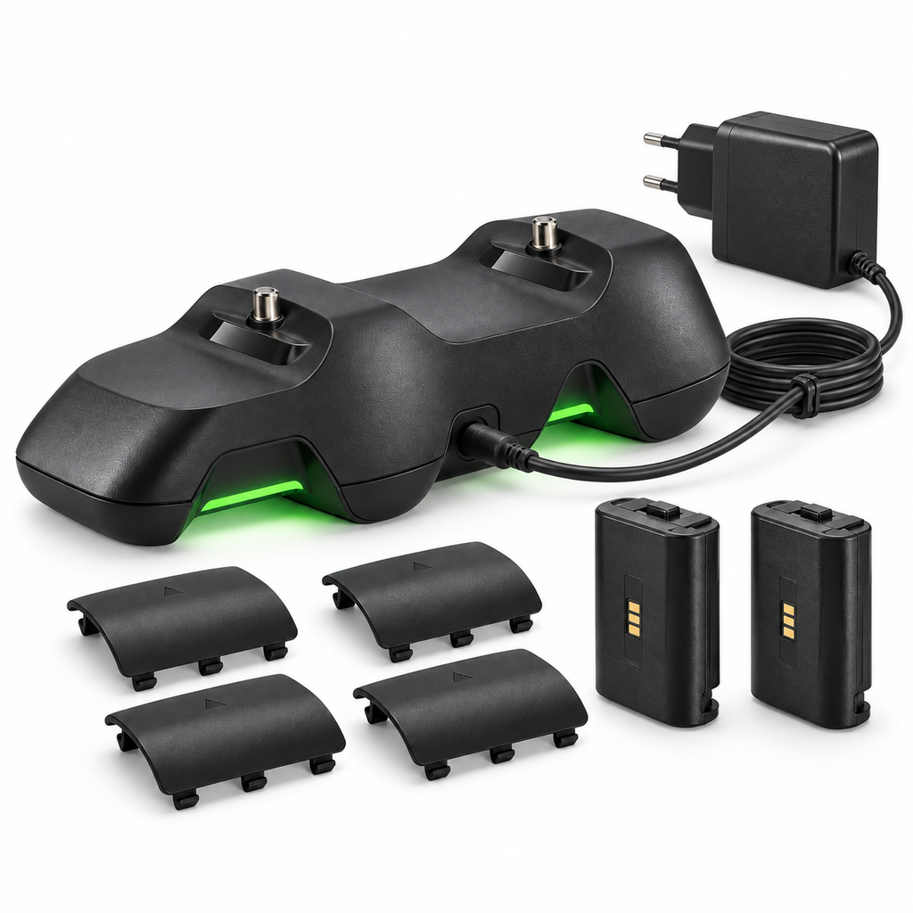 PDP Dual Ultra Slim Charge System pre Xbox s napájacím adaptérom, batériami a krytmi