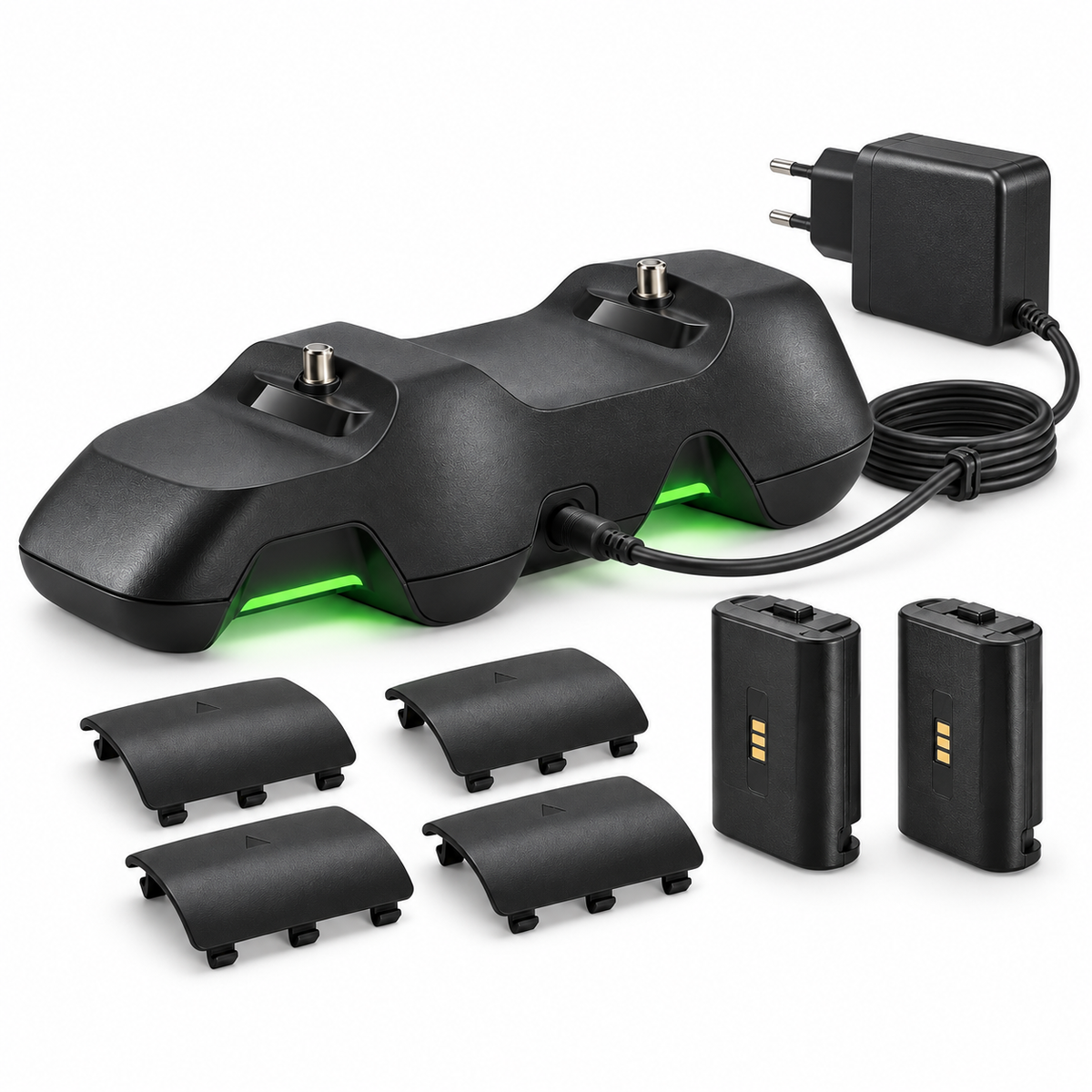 PDP Dual Ultra Slim Charge System pre Xbox s napájacím adaptérom, batériami a krytmi