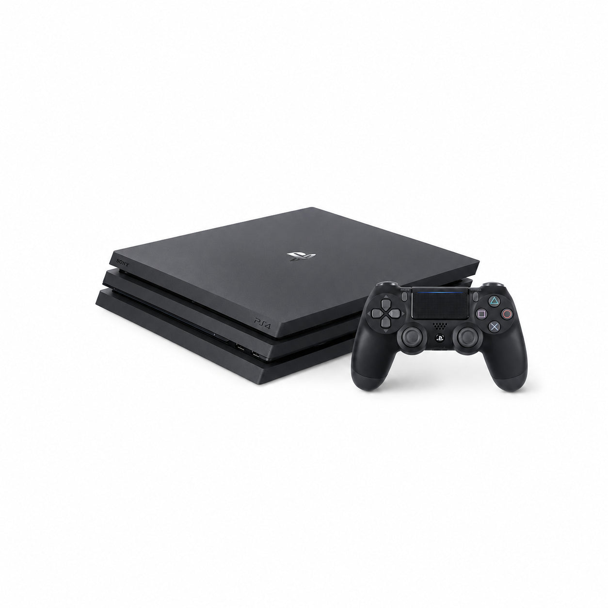 Sony PlayStation 4 Pro (1 TB) — pohľad spredu s ovládačom