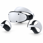 Sony PlayStation VR2 s ovládačmi Sense — pohľad z uhla