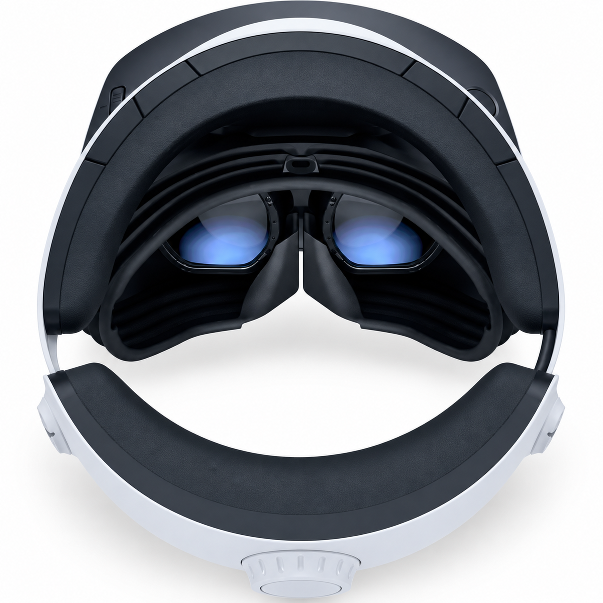 Sony PlayStation VR2 — vnútorná strana headsetu a šošovky