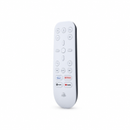 Sony PlayStation 5 Media Remote – šikmý pohľad sprava na bielom pozadí
