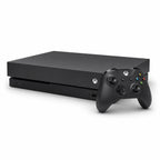 Microsoft Xbox One X (1 TB) — pohľad spredu s ovládačom
