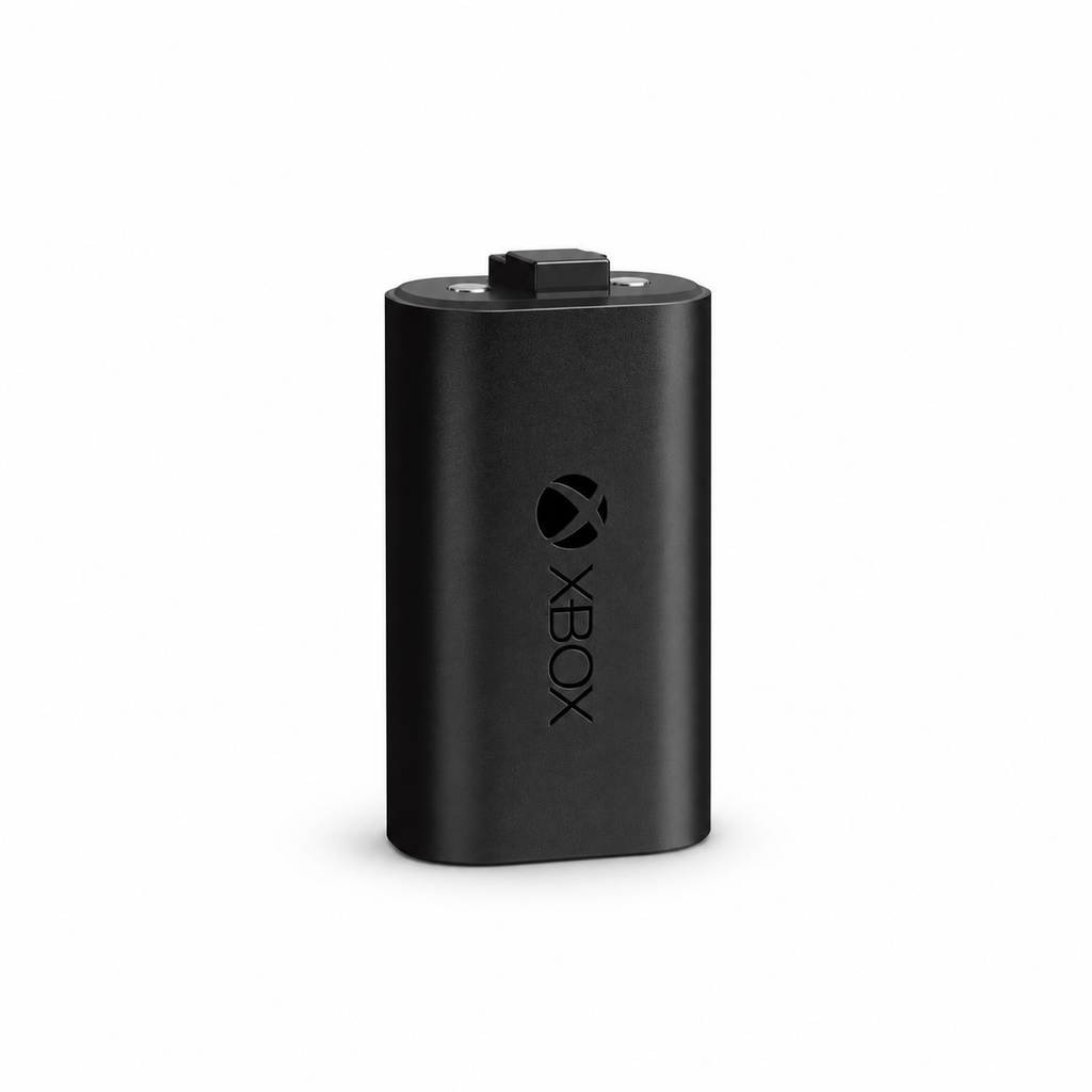 Nabíjateľná batéria Microsoft Xbox – pohľad na telo batérie a kontakty na bielom pozadí