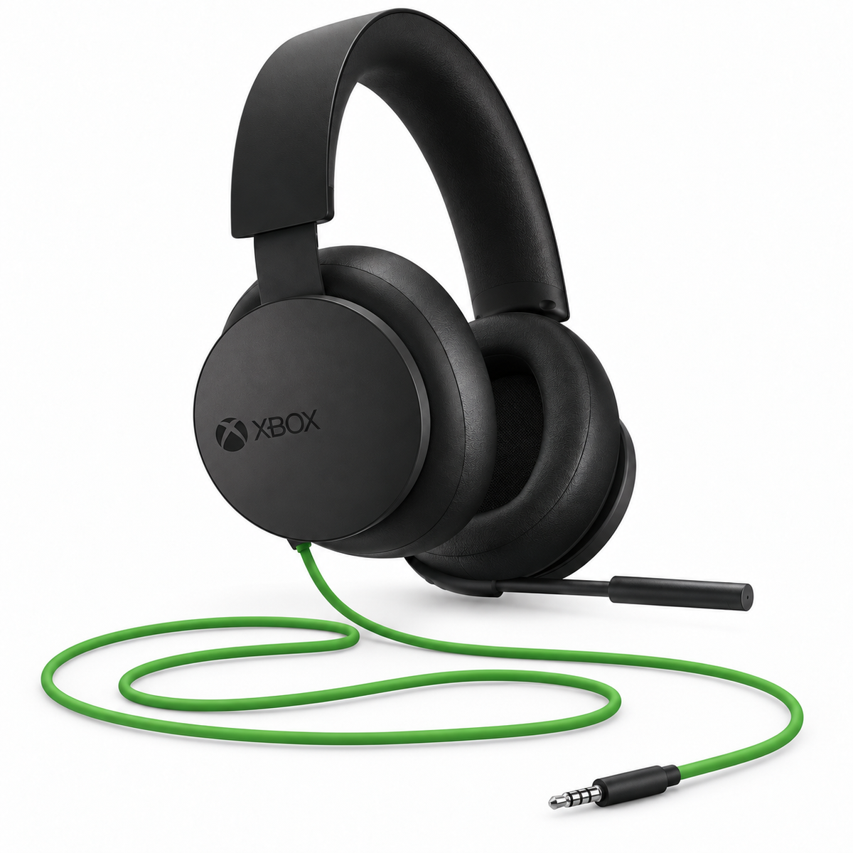 Microsoft Xbox Stereo Headset — káblové slúchadlá s mikrofónom a zeleným 3,5 mm káblom