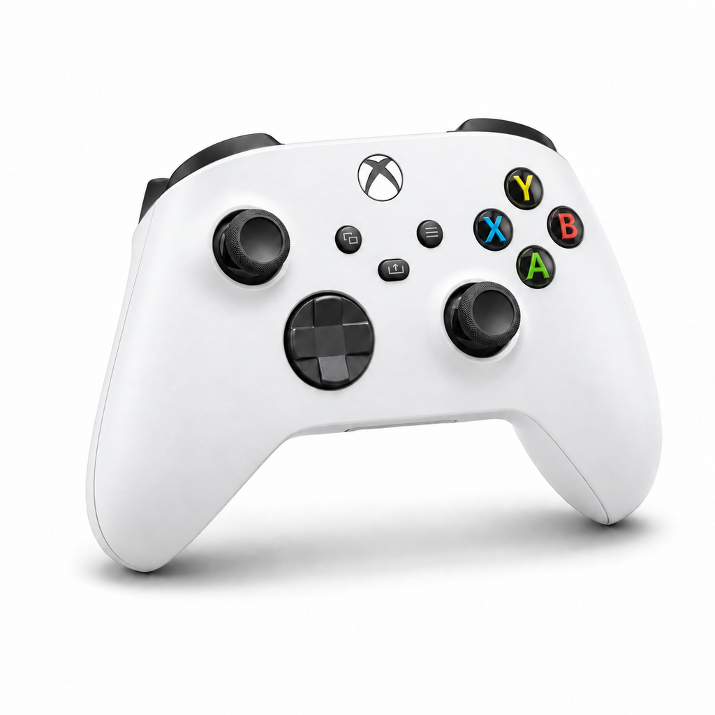 Microsoft Xbox Wireless Controller Robot White – biely ovládač pre Xbox Series X|S, pohľad spredu